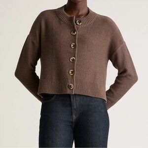 Quince 100% Organic Cotton Cropped Cardigan